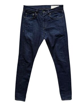 rag & bone Fit 1 Extra Slim Button Fly Denim Jeans Size 30x33 Selvedge Dark Wash